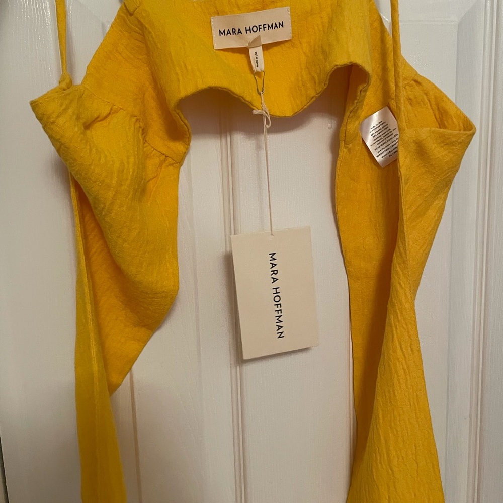 Mara Hoffman Davinia top- yellow never worn. Open to offers
